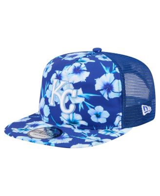 New Era - Men's Royal Kansas City Royals Adventure Pattern Golfer Trucker Snapback Hat