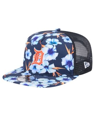 New Era - Men's Navy Detroit Tigers Adventure Pattern Golfer Trucker Snapback Hat