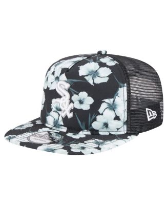 New Era - Men's Black Chicago White Sox Adventure Pattern Golfer Trucker Snapback Hat