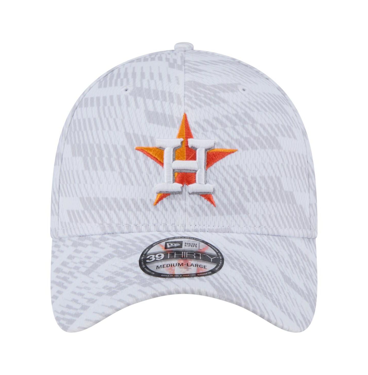 Мужской головной убор New Era White Houston Astros Graded 39THIRTY Stretch Fit Hat — фото 2
