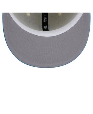 Men's White/Blue Detroit Lions Throwback Main 59FIFTY Fitted Hat