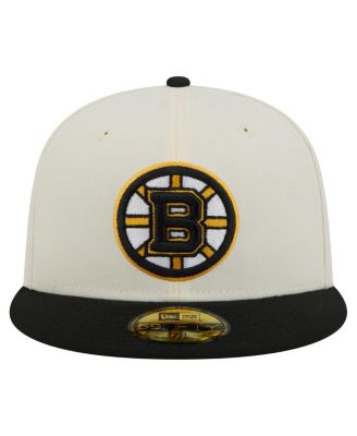 Men's White Boston Bruins Chrome Two-Toned 59FIFTY Fitted Hat