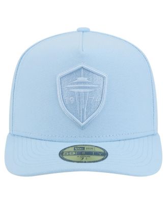 Men's Light Blue Seattle Sounders FC Color Pack A-Frame 59FIFTY Fitted Hat