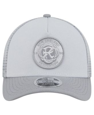 Men's Gray New England Revolution Color Pack 9FORTY A-Frame Adjustable Trucker Hat