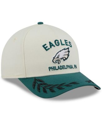 Men's Cream/Midnight Green Philadelphia Eagles 2025 NFL Draft 9FORTY A-Frame M-Crown Adjustable Hat