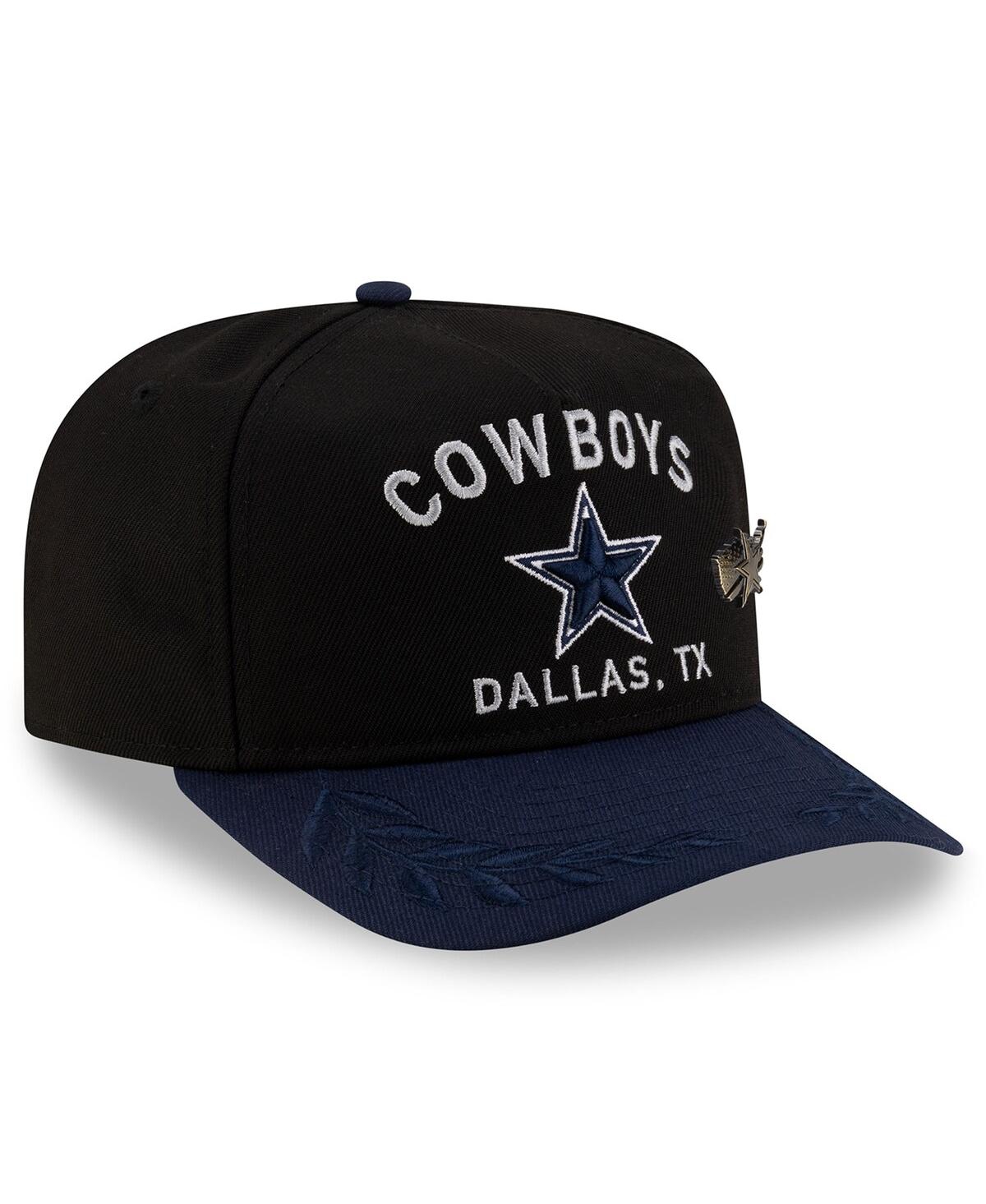 New Era Men's Black/Navy Dallas Cowboys 2025 Nfl Draft On Stage A-Frame 59FIFTY Fitted Hat
