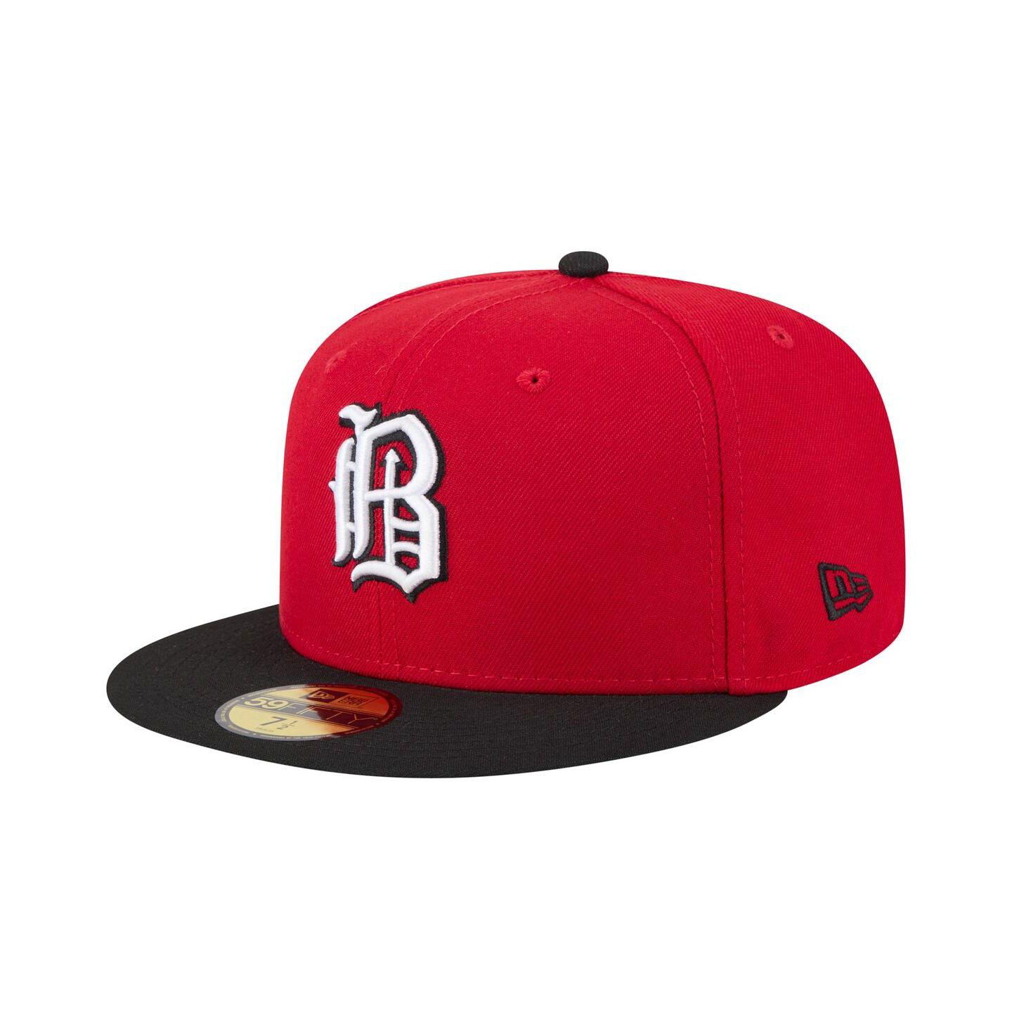 Мужская кепка New Era Red/Black Birmingham Barons Authentic Collection 59FIFTY Fitted Hat — фото 1