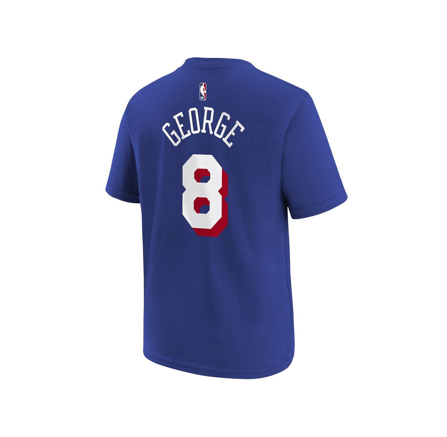 Big Boys and Girls Paul George Royal Philadelphia 76ers Icon Name & Number T-Shirt