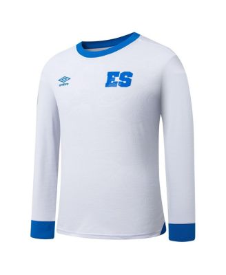 Men's White El Salvador National Team 2025 Away Replica Long Sleeve Jersey