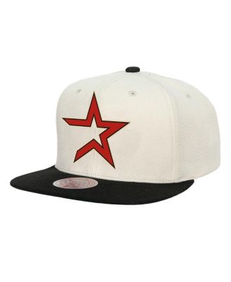 Mitchell & Ness - Men's Cream Houston Astros Cooperstown Collection Basic Flip Snapback Hat