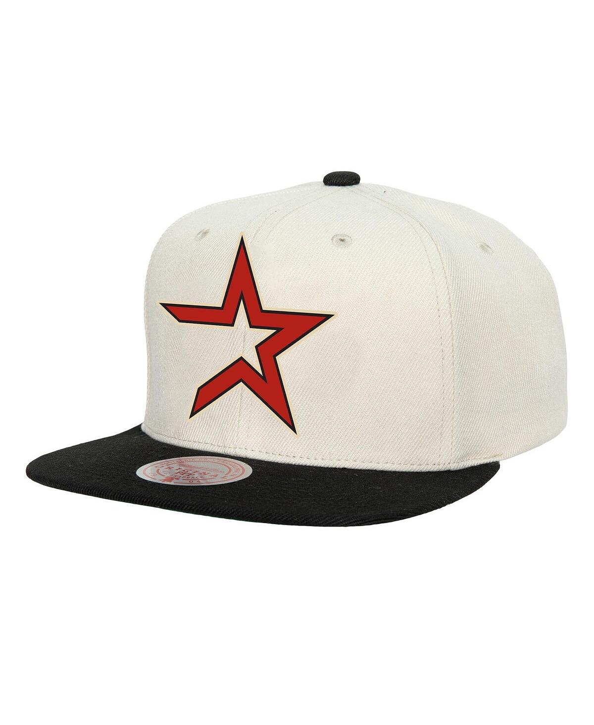 Mitchell & Ness Men's Cream Houston Astros Cooperstown Collection Basic Flip Snapback Hat