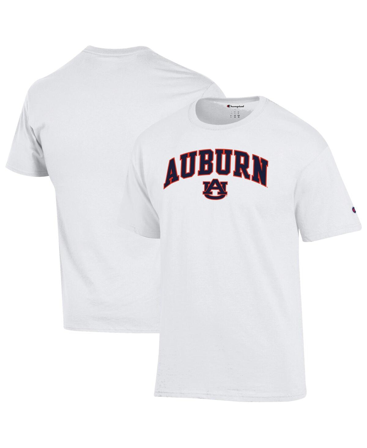 Champion Men's Orange Auburn Tigers Arched Logo T-Shirt - White