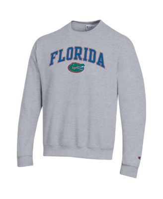 Men's Heather Gray Florida Gators Arch Over Logo Pullover Sweatshirt