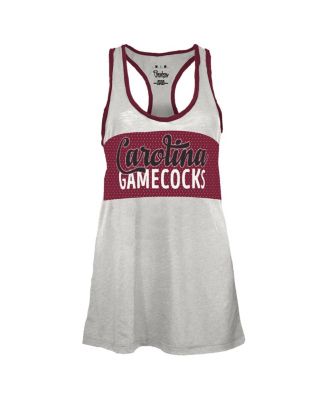 Women's White/Garnet South Carolina Gamecocks Tracy Racerback Tank Top