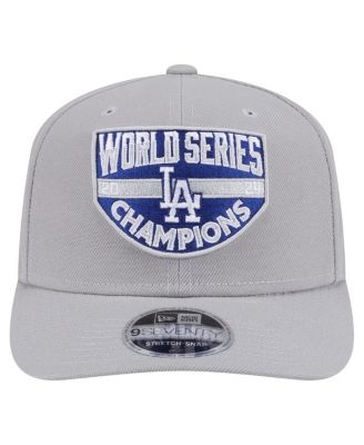 Men's Gray Los Angeles Dodgers 2024 World Series Champions 9SEVENTY Adjustable Hat