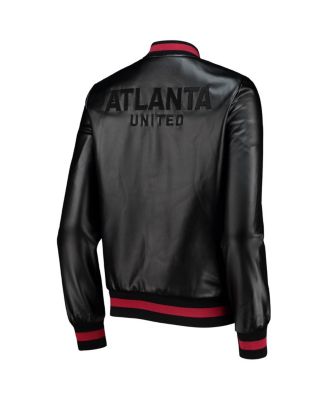 Women's Black Atlanta United FC Full-Snap Bomber Jacket