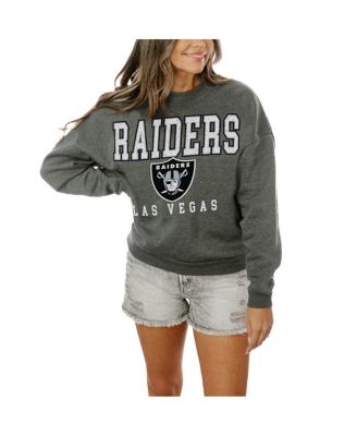 Gameday Couture - Women's Charcoal Las Vegas Raiders Bring The Energy Pullover Sweatshirt