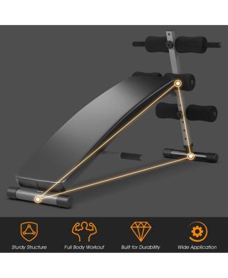 Adjustable Decline Sit-Up Bench with Arc Shape – Perfect for Full-Body Core Exercise at Home