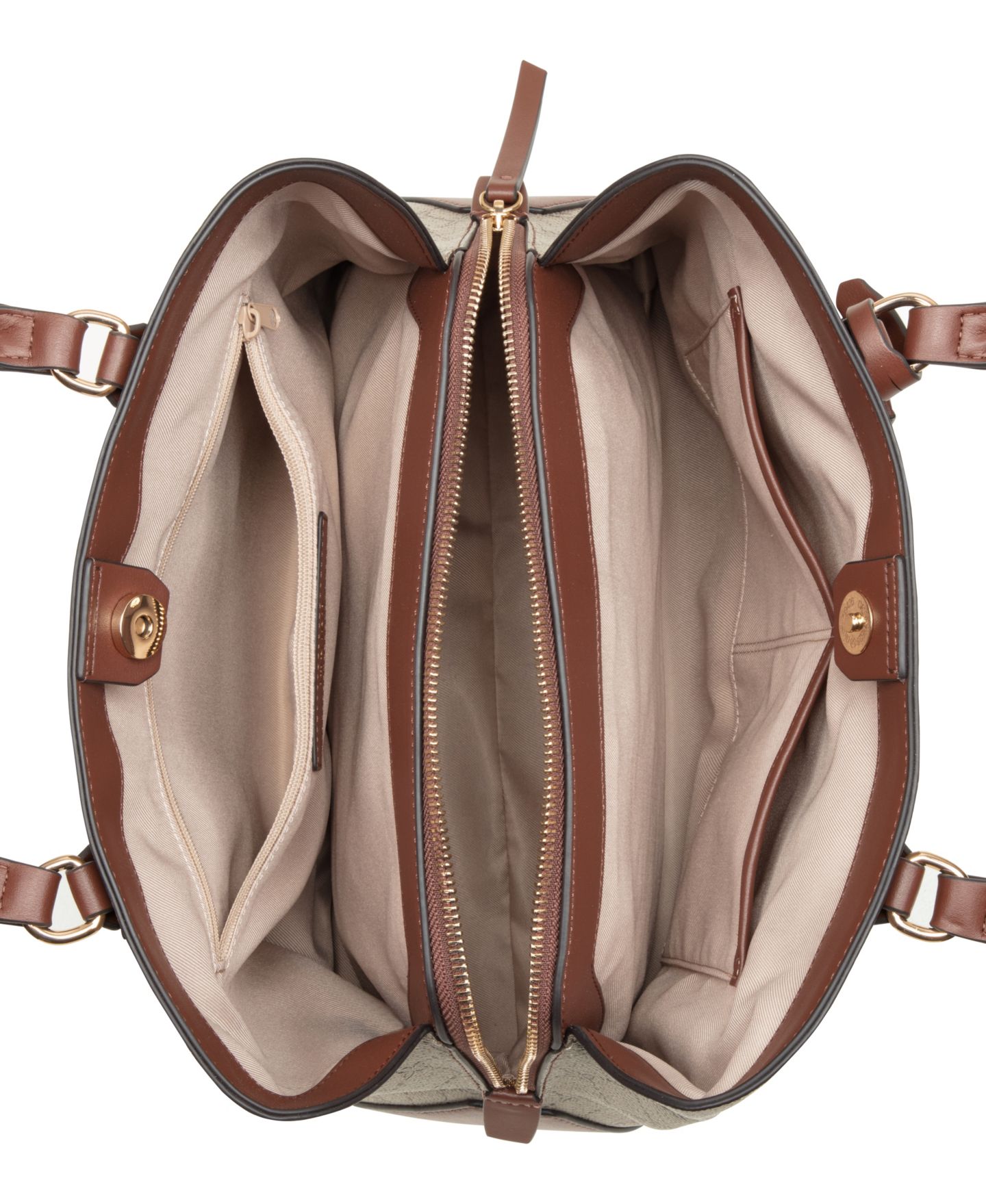 Женская сумка Nine West Lakelyn Carryall Large Satchel, цвет: Бежевый красное дерево — фото 4