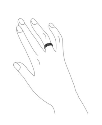 Plain Simple Wide Dome Silver Black Gold Plated Titanium Band Ring Comfort Fit 8MM