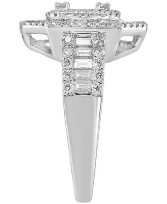 Diamond Cluster Statement Ring (2 ct. t.w.) in 14k White Gold
