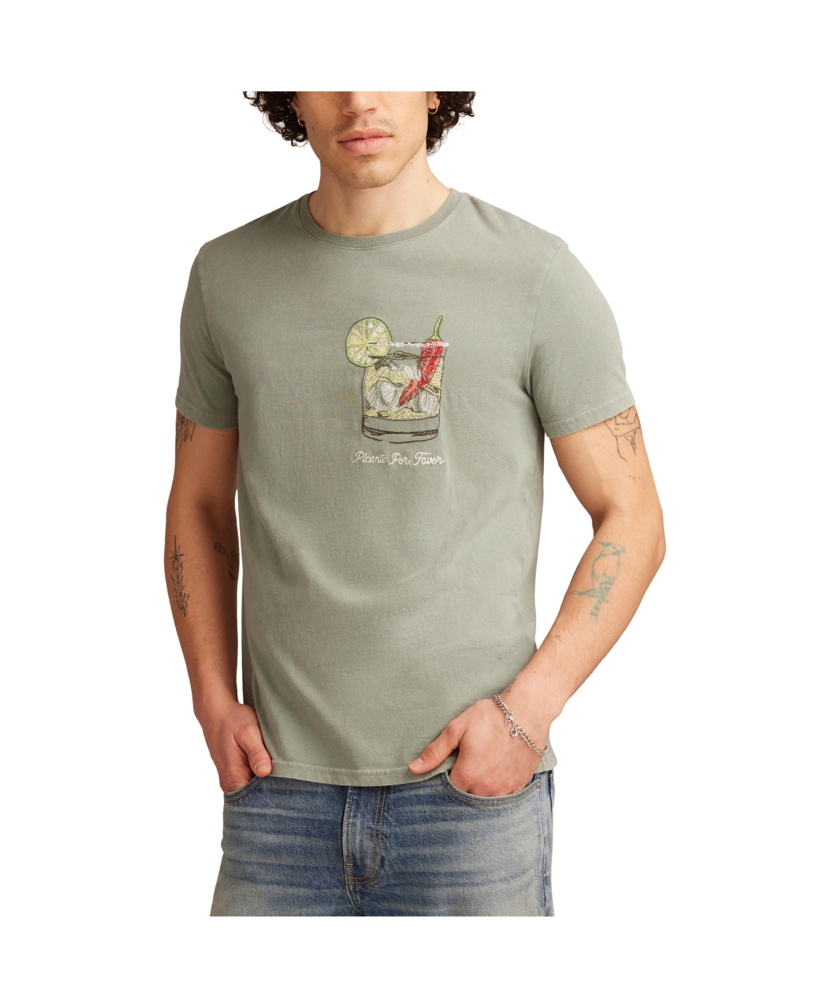 Men's Cocktail T-Shirt - Chinois green