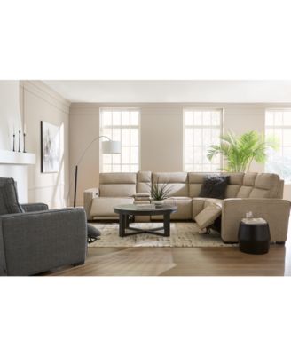 Macy's Miren Fabric Sectional Collection Exclusively At Macys In Brown