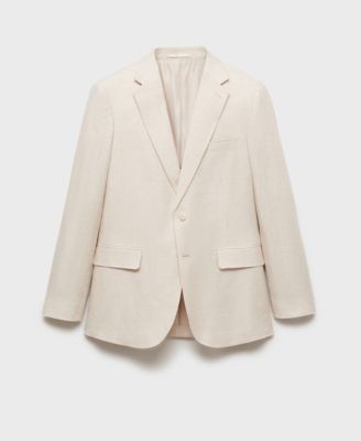 Men's Linen Slim-Fit Suit Blazer