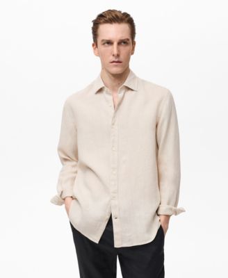 MANGO - Men's 100% Linen Regular-Fit Shirt