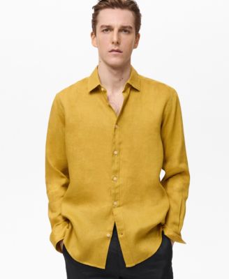 MANGO - Men's 100% Linen Regular-Fit Shirt