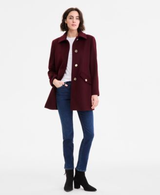 Women's Collared Button-Front Coat