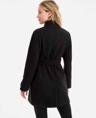 Women's Asymmetric Belted Coat, Exclusively at Macy's