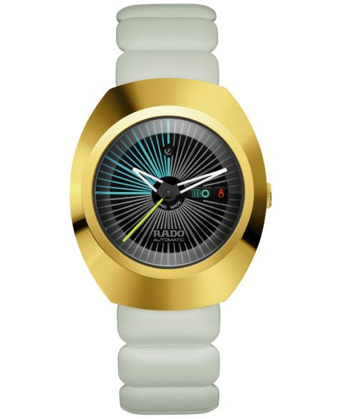 Часы Rado Unisex Swiss Automatic DiaStar Original x Tej Chauhan Special Edition White Rubber Strap Watch 38mm