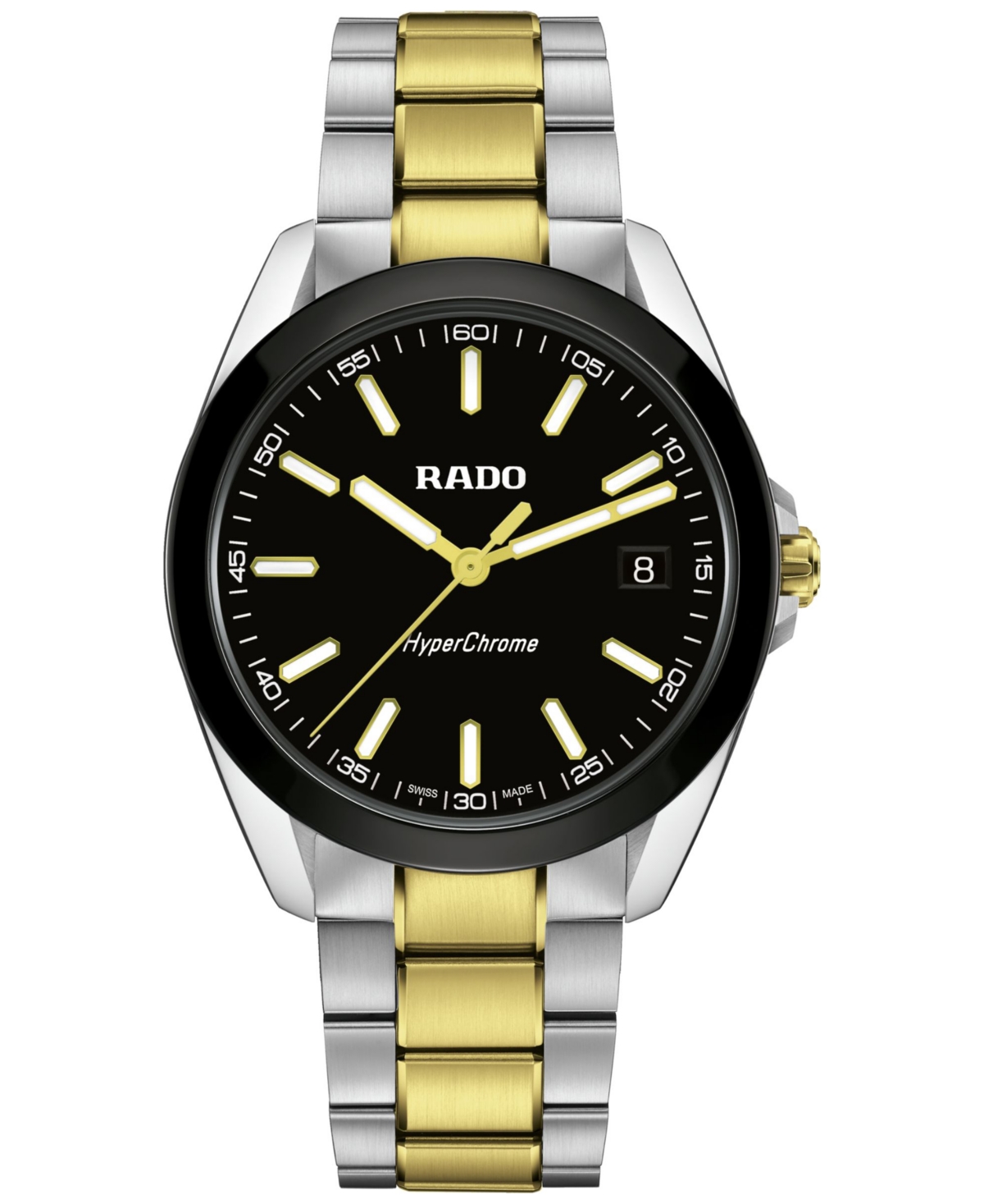 Men's Swiss HyperChrome Two-Tone Stainless Steel Bracelet Watch 42mm - Black