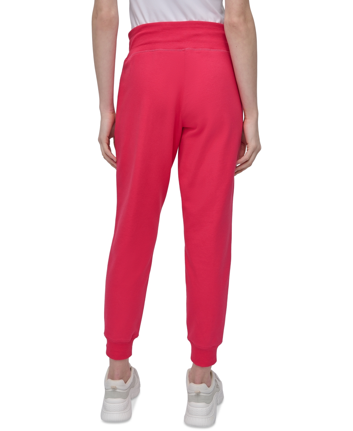 Dkny Sport Women's Logo-drawstring High-rise Joggers In Pink