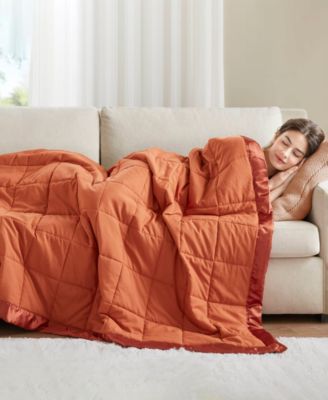 Windom Lightweight Down Alternative Satin Trim Blanket, Twin