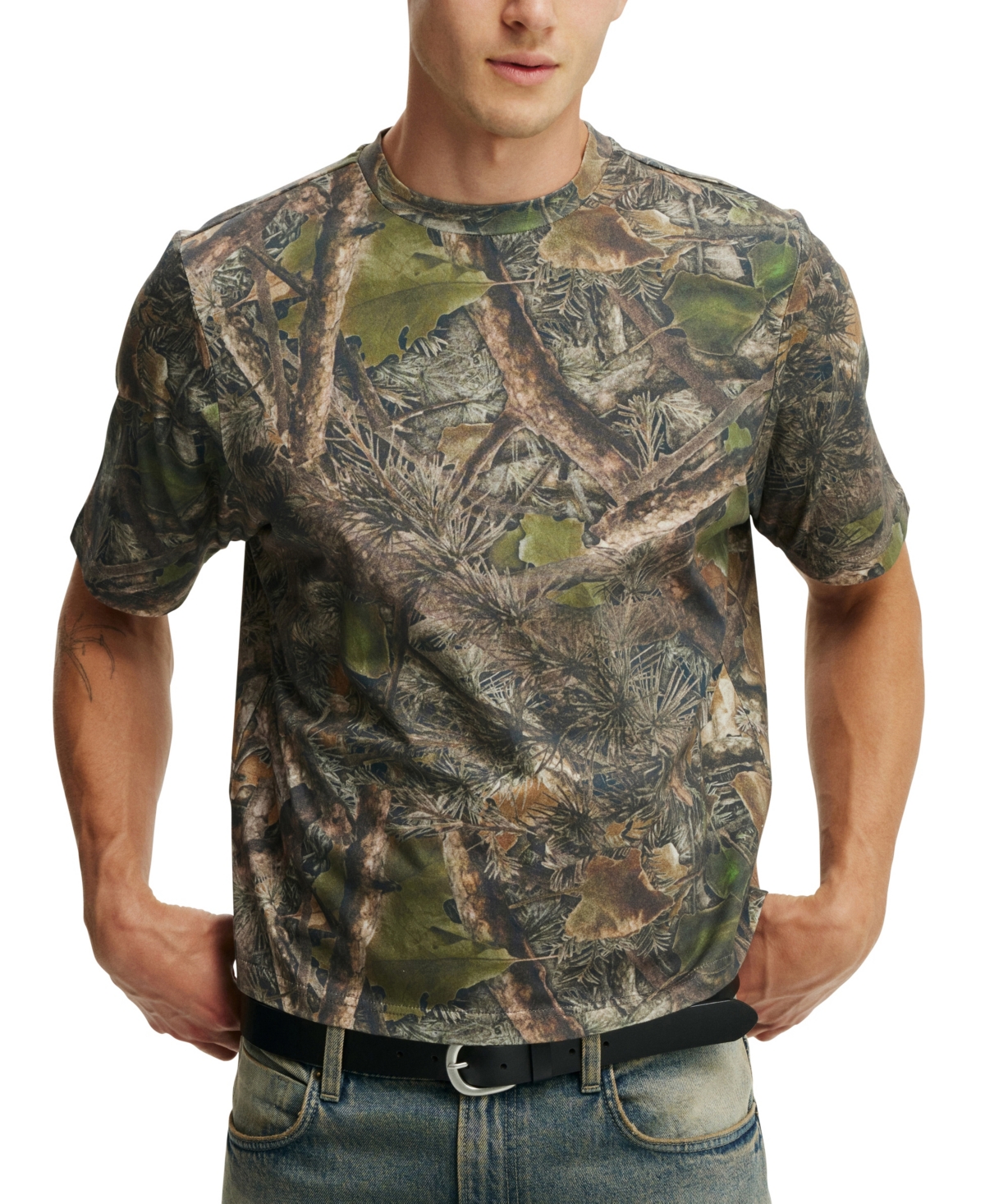 Shop Cotton On Men's Cropped Fit T-shirt