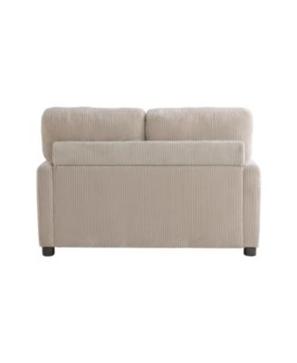 53.3" Corduroy Danson Convertible Loveseat with Charging Port