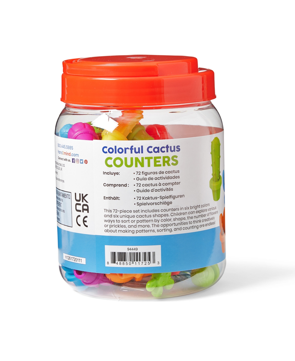 Hand2mind Colorful Cactus Counters