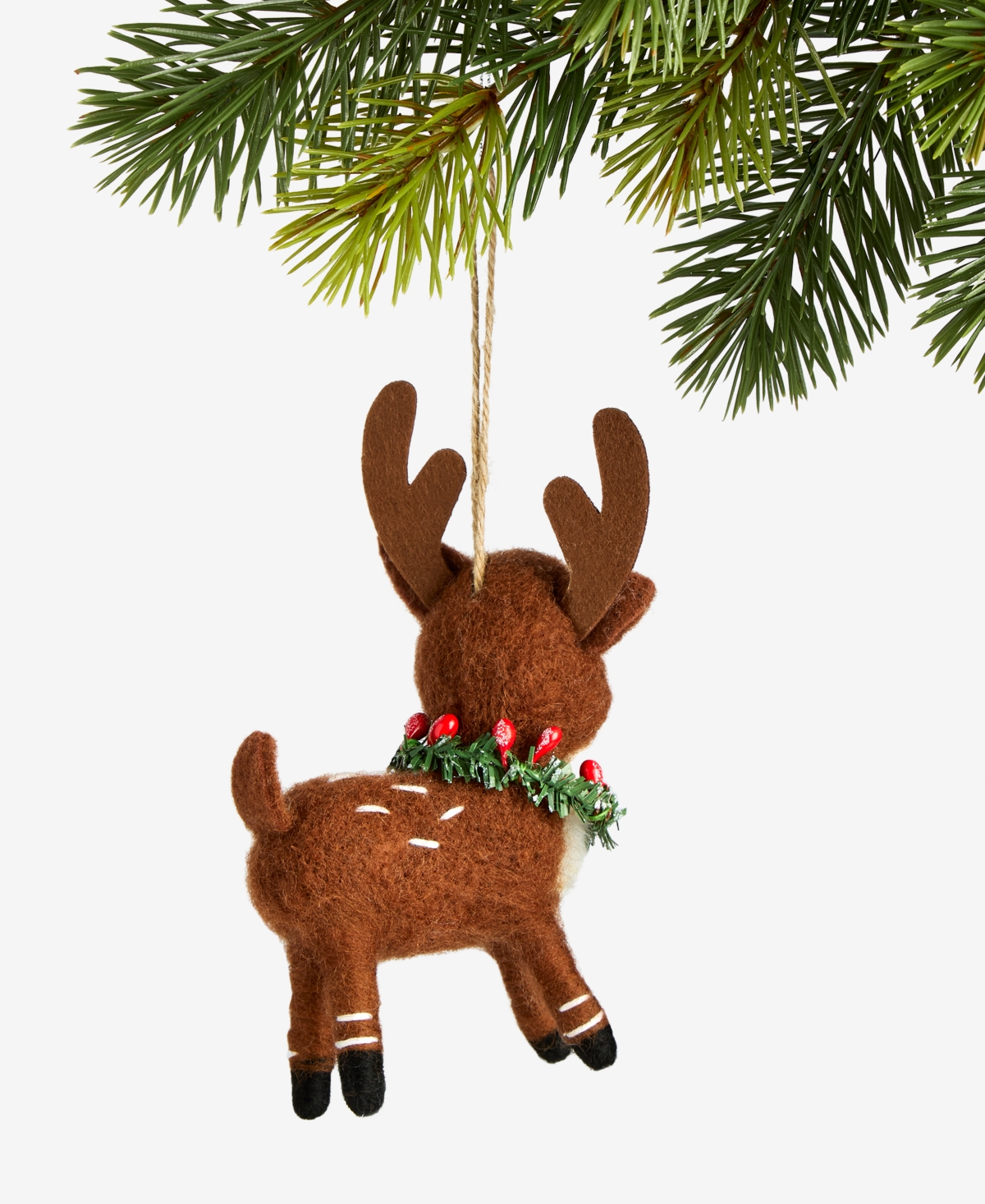 Holiday Lane Tiny Tidings Fabric Deer Ornament, Macy's Exclusive In Transparent
