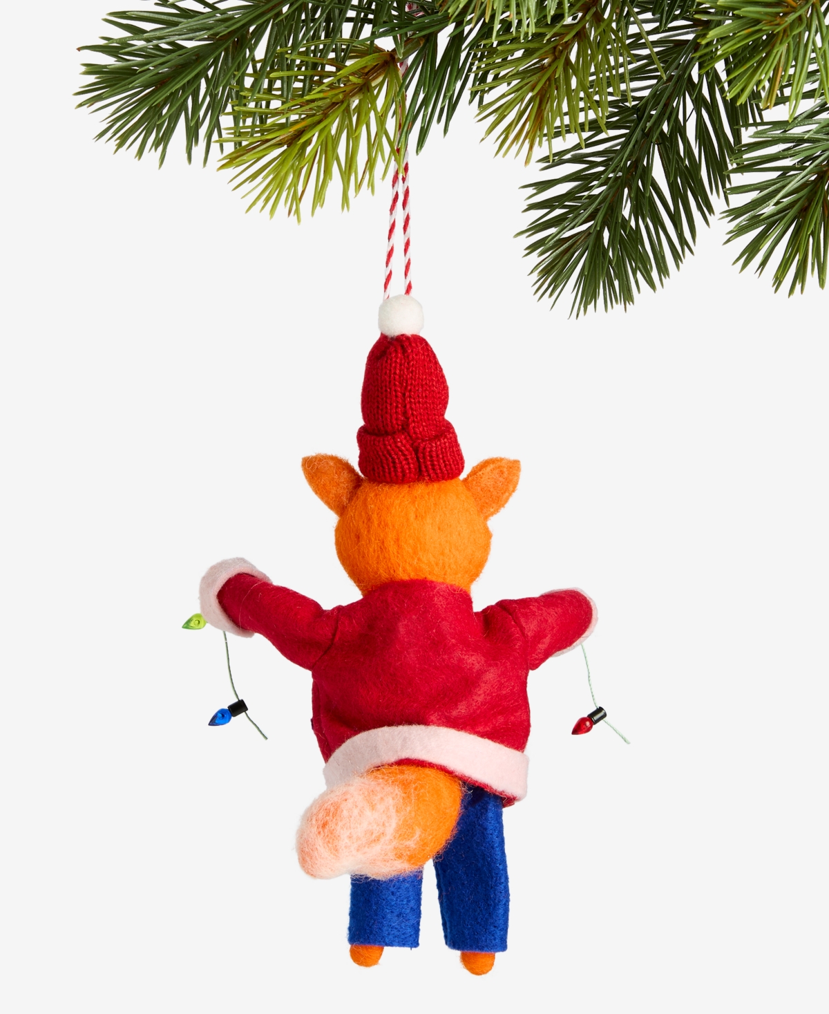 Holiday Lane Tiny Tidings Fabric Fox Ornament, Macy's Exclusive In Transparent