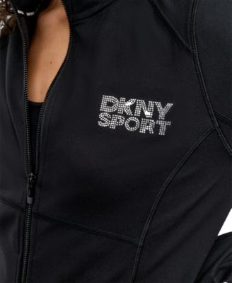 Sport Women's Rhinestone-Logo Mock-Neck Jacket
