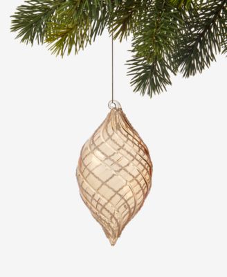 Holiday Lane - Berry Tones Glass Drop Twist Ornament