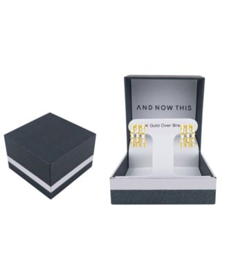 Triple Row Baguette Hoop Earrings