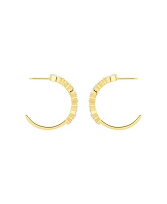 Crystal C Hoop Earrings
