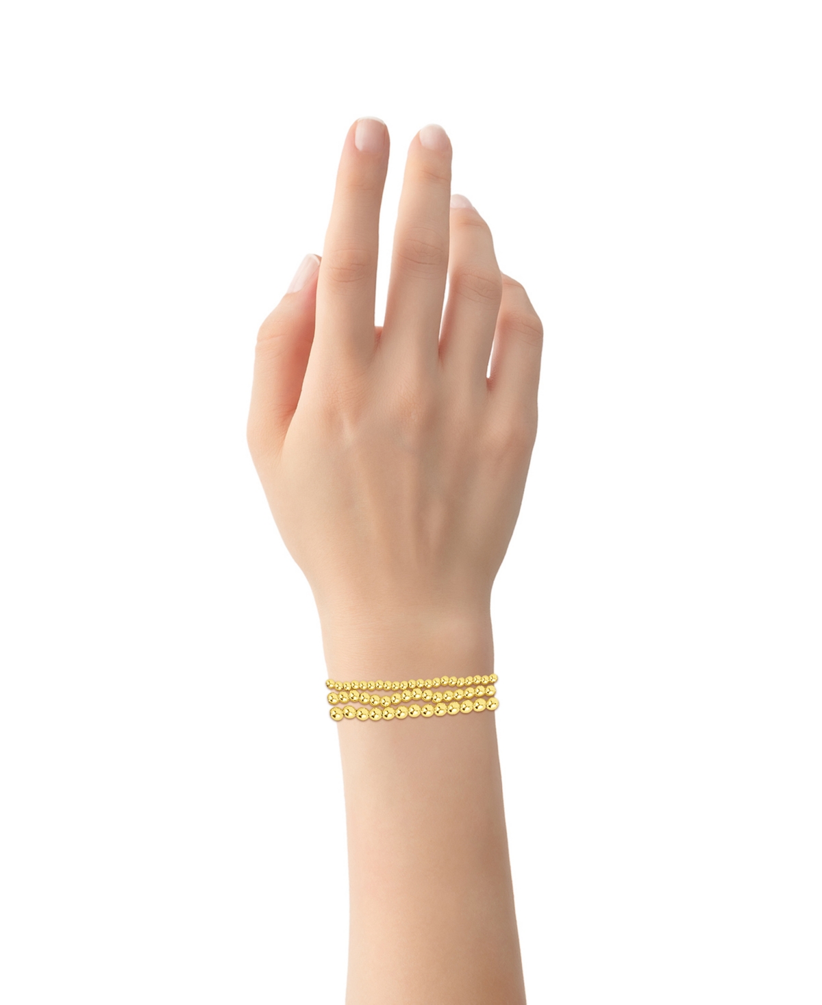 And Now This Triple Row Bead Bracelet In Gold