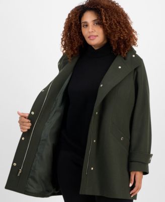 Plus Size Hooded Coat, Exclusively at Macy's