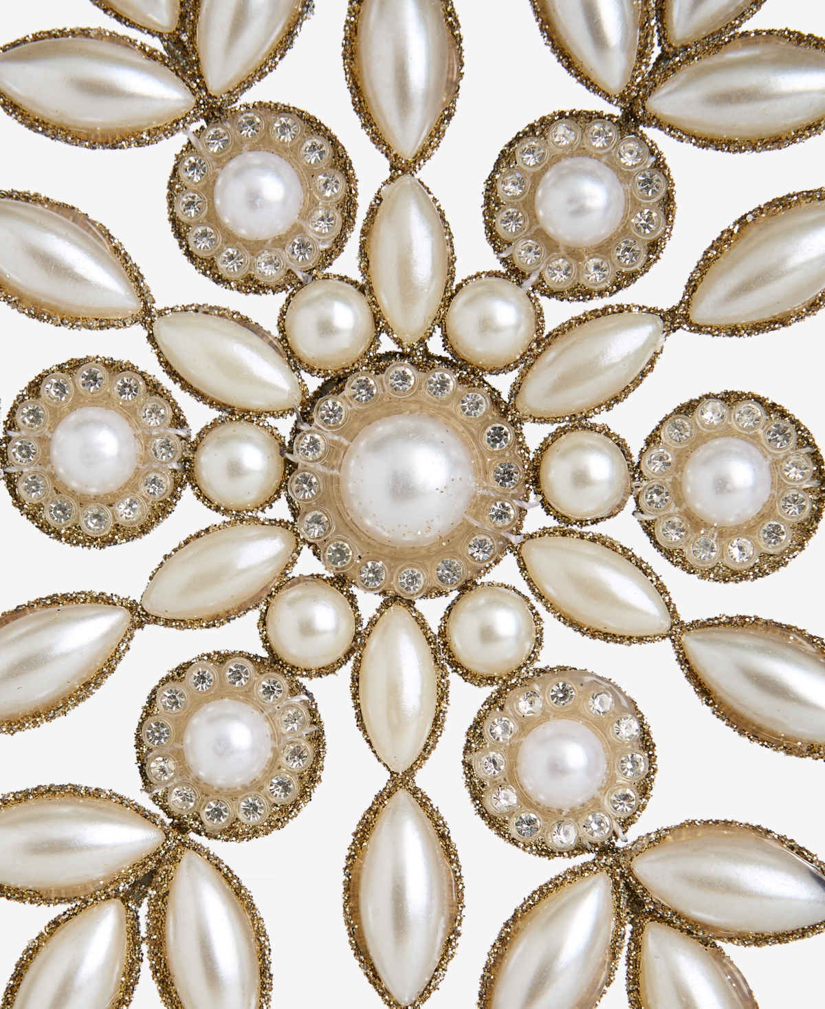 Holiday Lane Gilded Glamour Embellished Snowflake Ornament, Macy's Exclusive In Transparent