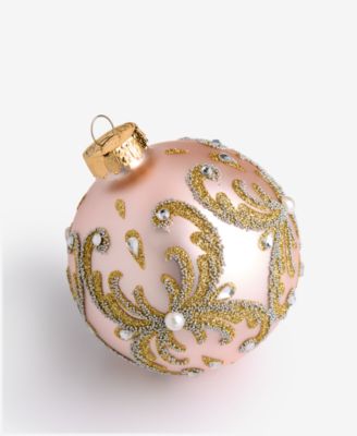 Gilded Glamour Pink Gem Ball Ornament, Macy's Exclusive 