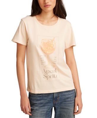 Lucky Brand - Women's Cotton Aperol Spritz Crewneck Tee